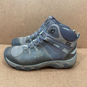 Keen Womens Steens Mid Size 6.5 Waterproof Hiking Boots Gray/Grey